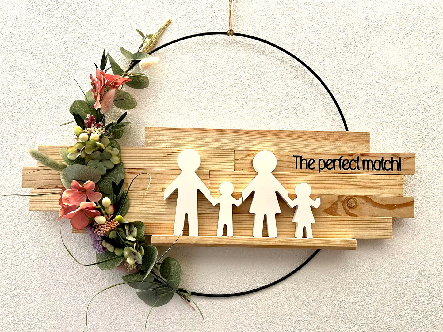 Blumenring family + Schriftzug - no.6