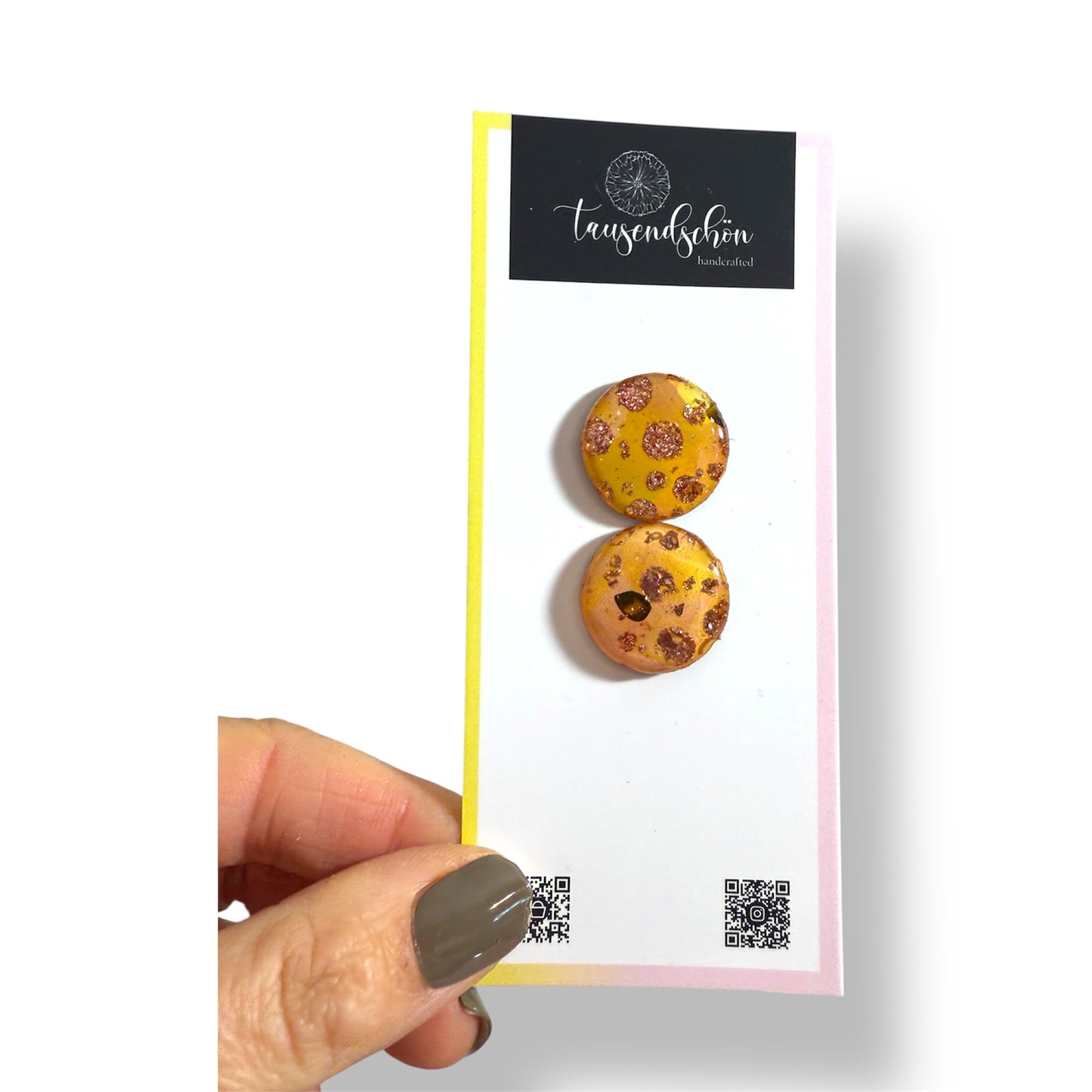 Rose Dots Studs - no.14