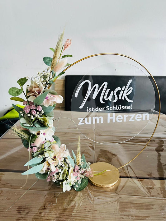 Blumenring mit Schrift - no.1